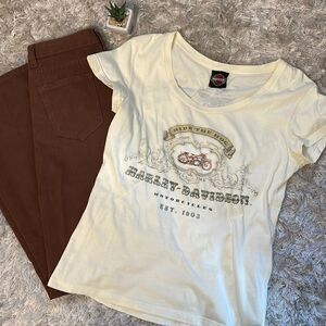 EUC Harley Davidson Women's Logo Graphic T-Shirt M